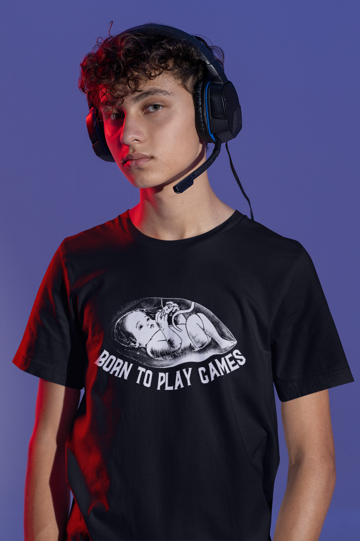 BORN TO PLAY GAMES T-SHIRT